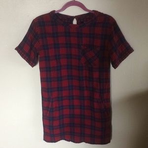 Madewell Plaid Shift Dress